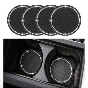 💕5/25💕Car Coaster Set of 2 with Rhinestone Trim NWT